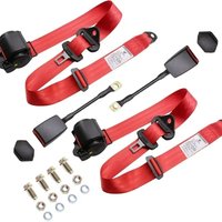 Ceintures de sécurité universelles rétractables à 3 points, 2 pièces, en acier inoxydable, pour voiturette de golf, UTV, minivan, camping-car