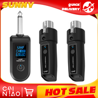 UHF XLR Adapter System Wireless Microphone Transmitter Receiver System for Dynamic Microphone Guitar Audio Mixer PA System