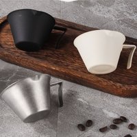 1pc 100ml Espresso Drip Cup with Liquid Collection Cup Espresso Shot Measuring Cup with Graduations 304 Stainless Steel