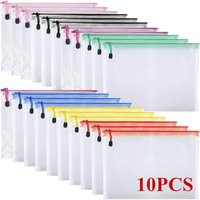 5/10 PCS Zipper File Bags Jigsaw Puzzle Project Bags Sorting And Storage Letter Office Supplies Waterproof Clear Travel Bags