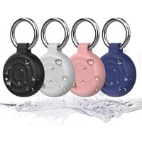 Upgraded Silicone Waterproof Airtag Keychain Holder Case for Airtag, Lightweight Anti-Scratch, for Luggage, Keys, Backpacks