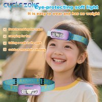 Smart Sensor Children's Headlamp Type-C Rechargeable Kids LED Headlight Portable Mini Head Flashlight Outdoor Camping Head Torch