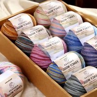 50g/roll Merino Wool Yarn Baby Soft Non-itchy Breathable Lightweight Yarn for Knitting Crochet, Baby Blanket Scarf Hat Sweater