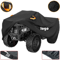 Heavy Duty ATV Cover Waterproof Windproof 4 Wheeler Quad Bike Storage Cover Black All Weather Protection Car Quad Covers XL