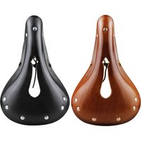 AliExpress WALGUN Walgun Hollow Design Handmade Leather Retro Bike Saddle Women Men RR175 Vintage Road City Urban Bike Electric E-Bikes Parts