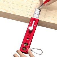 Woodworking Ruler Magnetic Horizontal Gauge Carpenter Ruler with Metric and Imperial Scale for Cutting Marking Carpenter