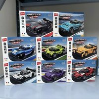 Cool Bla Knight Car Model Assembly Toy for Boys Eight ids Racing Car Decoration Gifts nt Eon Building Blos