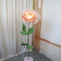 Wholesale of Artificial Flowers with Lights Handmade Atmosphere Gauze Flower Stage Decoration Wedding Decoration Shooting Props