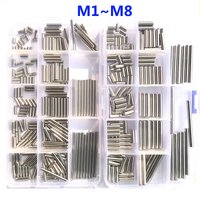 M1 M1,5 M2,5 M3 M4 M5 M6 M8 Zylinderstift Ortungsdübel-Set 304 Edelstahl Fester Sicherungsstift Wellenbefestigung Metall Vollstab
