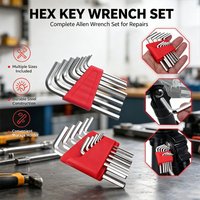 Allen Wrench Set 11pcs L Shaped Metric Inch Wrench Short Arm Allen Key Tool Set For Bicycle Repair Home Maintenance Portable Use