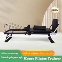Foldable Pilates Reformer with Core Bed and Pedal Board Yoga Trainer for Shaping and Lifting Pilates Bed