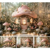 Mehofond Photography Background Fairy Tales Wonderland Mushroom Kids Birthday Cake Smash Portrait Decor Backdrop Photo Studio