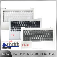 Original New US Latin/Spanish Keyboard for HP Probook 440 G8 440 G9 445R Zhan66 14 G4 G5 X8Q Palmrest Upper Cover Case Backlit