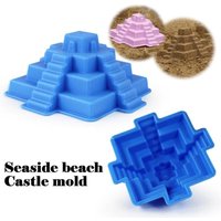 6 Pcs/set Creative Castle Sand Clay Mold Building Pyramid Toy Game Interactive Toys Sandcastle Beach Bath Sand Beach Funny Toys