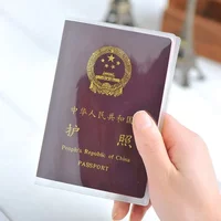 1PCS Travel Dirt Protection Passport Cover Wallet Purse PVC Transparent Women ID Business Credit Card Passport Holder Bag Pouch