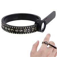 Ring Size Measurement Tool Magnifying Glass Ring Measuring Tape Reusable Ring Sizers Fashion Jewelry Measuring Tools