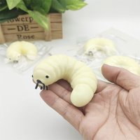 Squish Caterpillar Toy Soft Caterpillar Stretch Cute Sensory AntiStress Decompression Toys Soybean Bug Pinching Fun Toy