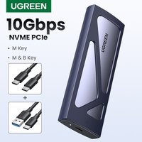 UGREEN M2 SSD Case M.2 NVMe 5Gbps USB C 3.2 Gen2 SSD Enclosure Tool-Free External SSD Adapter M and B&M Keys