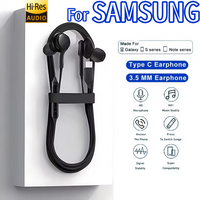 Original Type C Wired Headphones For Galaxy Earbuds Samsung S25 S24 S23 S22 S21 S20 Ultra 3.5mm AUX Note10 Earphone A54 A34 A53