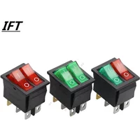 10PCS 31x25mm KCD8 6PIN 16A 250V 20A 125V Double Light Switch Rocker Switch Waterproof ON-OFF ON-OFF-ON KCD6 Boat Power Switch