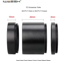 T2 Thread Extension Tube Spacer Ring M42x0.75 for Telescope Eyepiece Extend 3/5/7/10/12/15/20/30mm