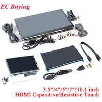 HDMI Capacitive Resistive Touch Screen LCD Display 3.5" 4" 5" 7" 10.1" inch 1024*600 800*480 for Raspberry Pi win7/win8/win10