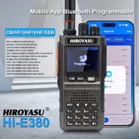 HIROYASU HI-E380 CB HF Aviation VHF UHF SW MW LW Shortwave Full Band FM AM SSB CW BT Program NOAA 10W Amateur Walkie Talkies