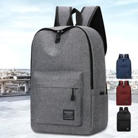 Trendy Oxford Cloth Versatile Backpack 15 inches Washable Computer Bag Black Grey Blue Red Travel Bag Unisex