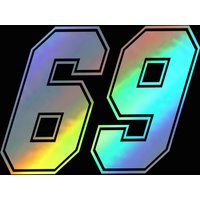 15x10cm 3D Number 69 Vinyl Funny Stickers on Motorcycle Car Styling Art Car Stickers Decal Window Decoration Decals Reflective