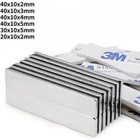 AliExpress NONE N52 40X10X3 40X10X5 40x10x4 Power Magnets Ebike Super Power Diy Fridge Double-side Tape Strong neodymium Science Electric Tool