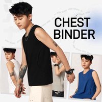 Janest Chest Binder Side Buckle Vest Top Binder Chest Front Bandage Breast Binder Corsets Vest Top Chest Binder