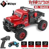 Wltoys 184020 1:18 Mini RC Car 2.4G With LED Lights 4WD Off-Road Electric Crawler Vehicle Remote Control Truck Toy for Children image 4