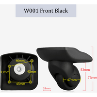 W001 Front Wheel For Suitcases Travel Luggage Business Box Trolley Pulleys Accessories Hard Shell Suitcase Practical Replacement