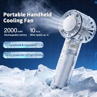 VUUV Portable High Speed Cooling Handheld Fan 2000mAh Rechargeable 100 Wind Speeds Adjustable Mini Foldable Air Fan