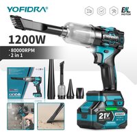 YOFIDRA Bürstenloser 2-in-1 Elektro-Luftbläser und -Sauger 80000RPM Turbo-Lüfter Laub- und Schneereiniger Gartenwerkzeug für Makita-Akkus