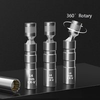 Magnetic Wrench 14/16mm Spark Plug Removal Tool Pull Out Spark Plug Socket 360° Rotary Heads Small Hand Installation Tool
