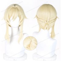 Lumine Traveler Cosplay Wig 40cm Short Women Hair Anime Cosplay Wig Halloween Heat Resistant Synthetic Wigs