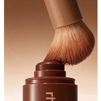 Doppelseitiger Make-up-Pinsel, doppelseitiger, abgewinkelter, runder Pinsel für Bronzer, Rouge und Kontur, weiche, synthetische Borsten, Kosmetikwerkzeug.