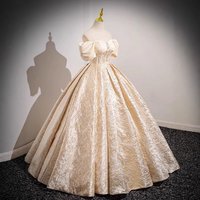 Champagne French Engagement Toast Dress, Bride's Evening Gown, Women's New High-end One Shoulder Coming of Age Princess Dress