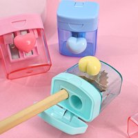 Pencil Sharpener for Kids Handheld Double Hole Colored Accessories Eyeliner Pencil Sharpener for Kids Classroom Art Creation