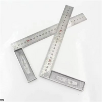 300mm Aluminum Handle Right Angle Square Ruler, Stainless Steel Scale, Precision Measuring Tool for Woodworking & Carpentry