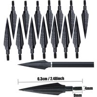 6/12/24 125 Grain Hunting Broadheads Arrow Heads Points Metal Tips Archery for Crossbow and Compound Bow Recurve Bow Shooting