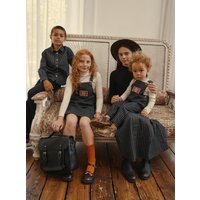 AS AW26 Chalet collection Pinstripe black denim+Wash black Sweatshirt Girls boys sister brother matching clothing image 4