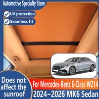 For Mercedes-Benz E-Class 2024~2026 25 Car Panoramic Sunroof Insulation Roof Visor Electrostatic Adsorption Suede Fabric Anti-U