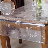 PVC Tablecloth Table cover Dining table cloth with kitchen Waterproof Oilproof tablecloths Soft glass rectangular table mat1.0mm