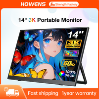 14 Inch Portable Monitor 3K 3000x2000P HDMI Type-C Port Mac OS PS5 Laptop Gaming External Display Compatible for Multiple Device