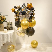 9pcs Decorative Arrangement of Balloon Table with Stars in Graduation Season