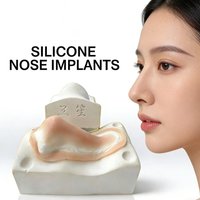 1Pc Realistic Silicone Fake Nose & Chin Prosthetic,Reusable Skin-Friendly3D Fake Nose Special Effects Makeup Tools for Cosplay