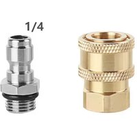 1/4 Quick Connector High Pressure Washer Adapter Set M14*1.5 Female 4000PSI Brass foam lance adapter coupler