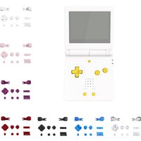 eXtremeRate Full Set Buttons for Gameboy Advance SP, A B L R Button Power On Off Volume Button D-pad Key for GBA SP Console